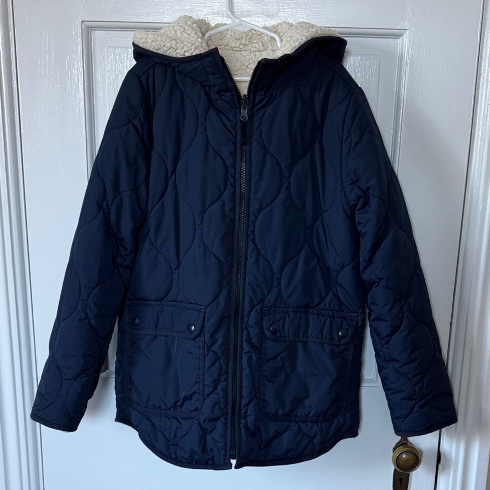 Crewcuts GIRLS' REVERSIBLE QUILTED JACKET WITH ECO-FRIENDLY PRIMALOFT